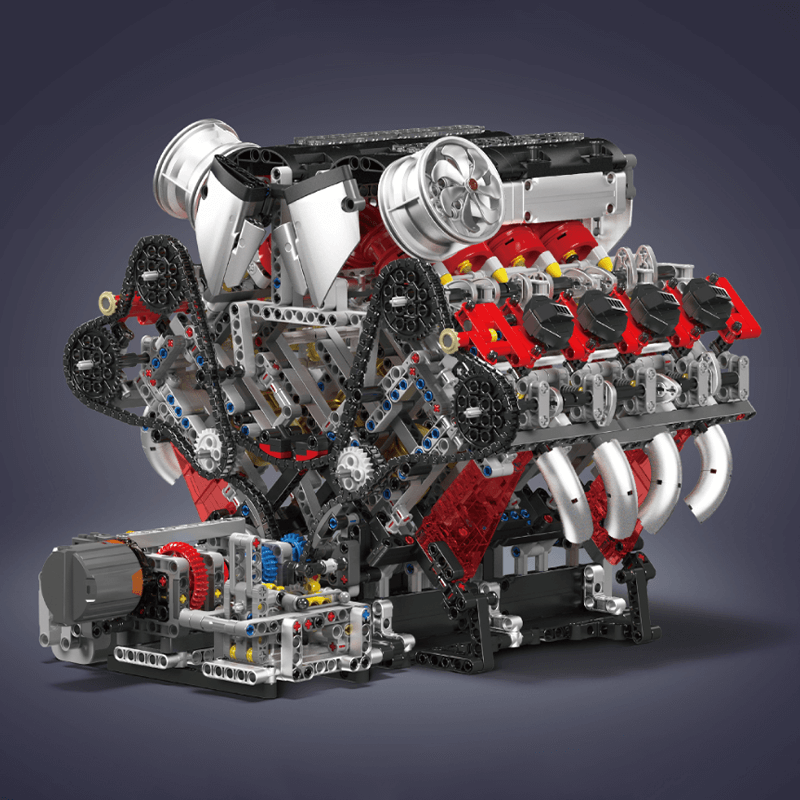 AoBrick Supercar Italian F488 V8 Engine