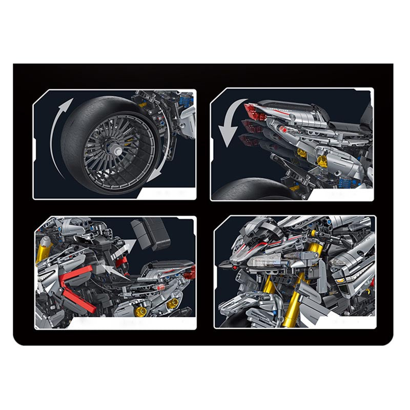 AoBrick Motorcycle 1:5 Scale GSX 1300 BK