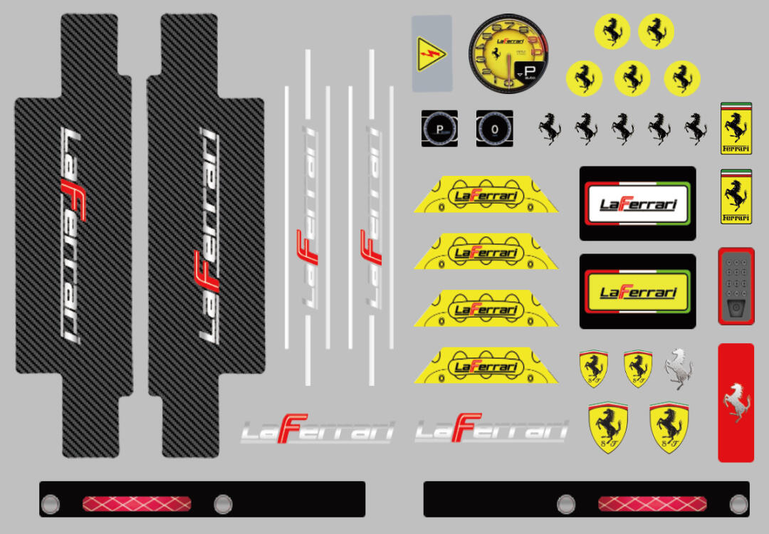 AoBrick Stickers for Laferrari CaDA Viva Hypercar C61505
