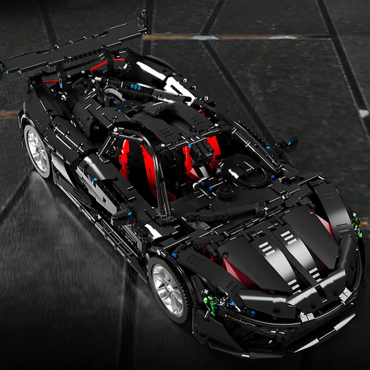 AoBrick Supercar Black P1 with Rear Spoiler Q1001